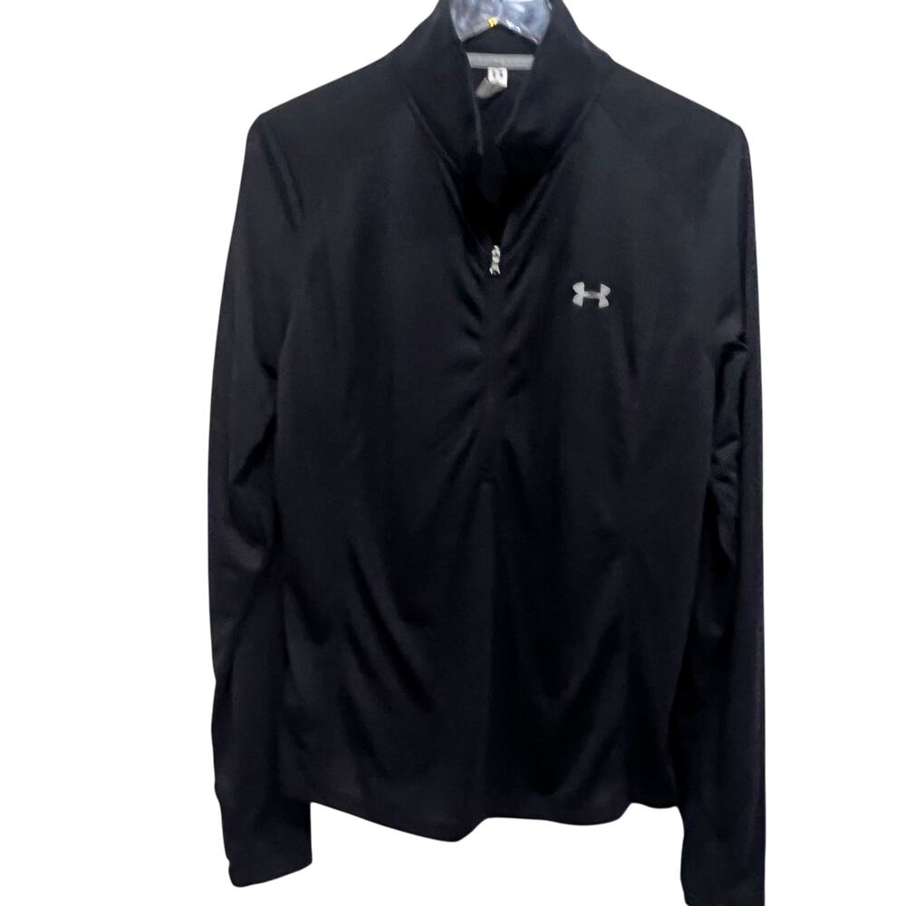 Under Armour Women's Heatgear Quarter Zip Active‎ Top Black Size XL NWOT